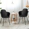 Costway 4PCS Modern Dining Chair Plastic Arm Chair Office Home w/ Metal Legs White